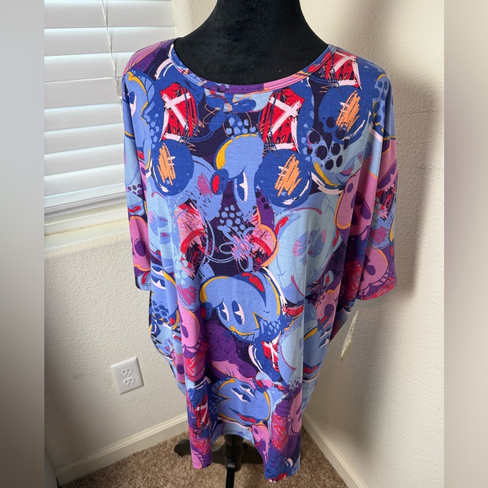 LuLaRoe Disney Mickey Mouse Irma Tunic Top NWT